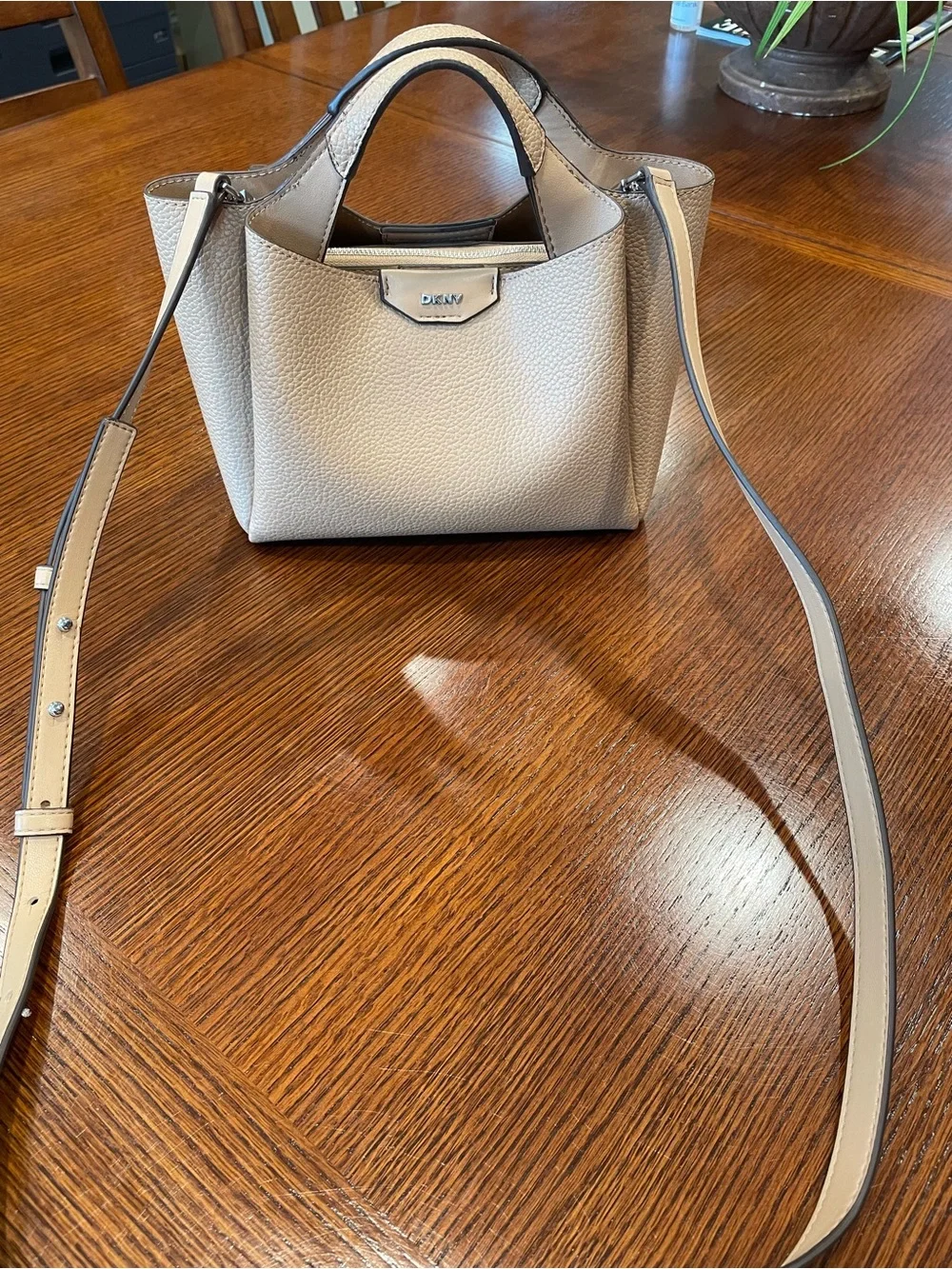 DKNY Willa Mini Leather Satchel with Detachable Strap